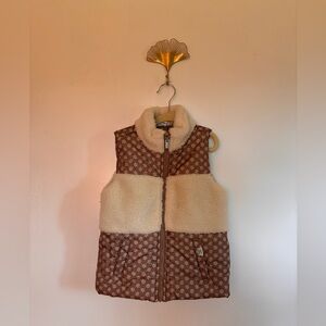 Lucky Brand Girls Sherpa Patched Vest | Size 6X